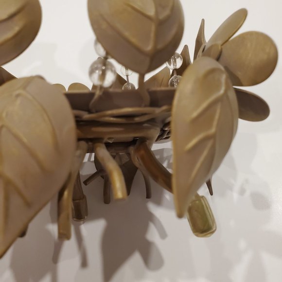 3/$15 * PartyLite Rustic Golden Leaves Metal Candleholder Antiqued Cottagecore - Picture 6 of 6